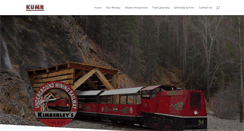 Desktop Screenshot of kimberleysundergroundminingrailway.ca